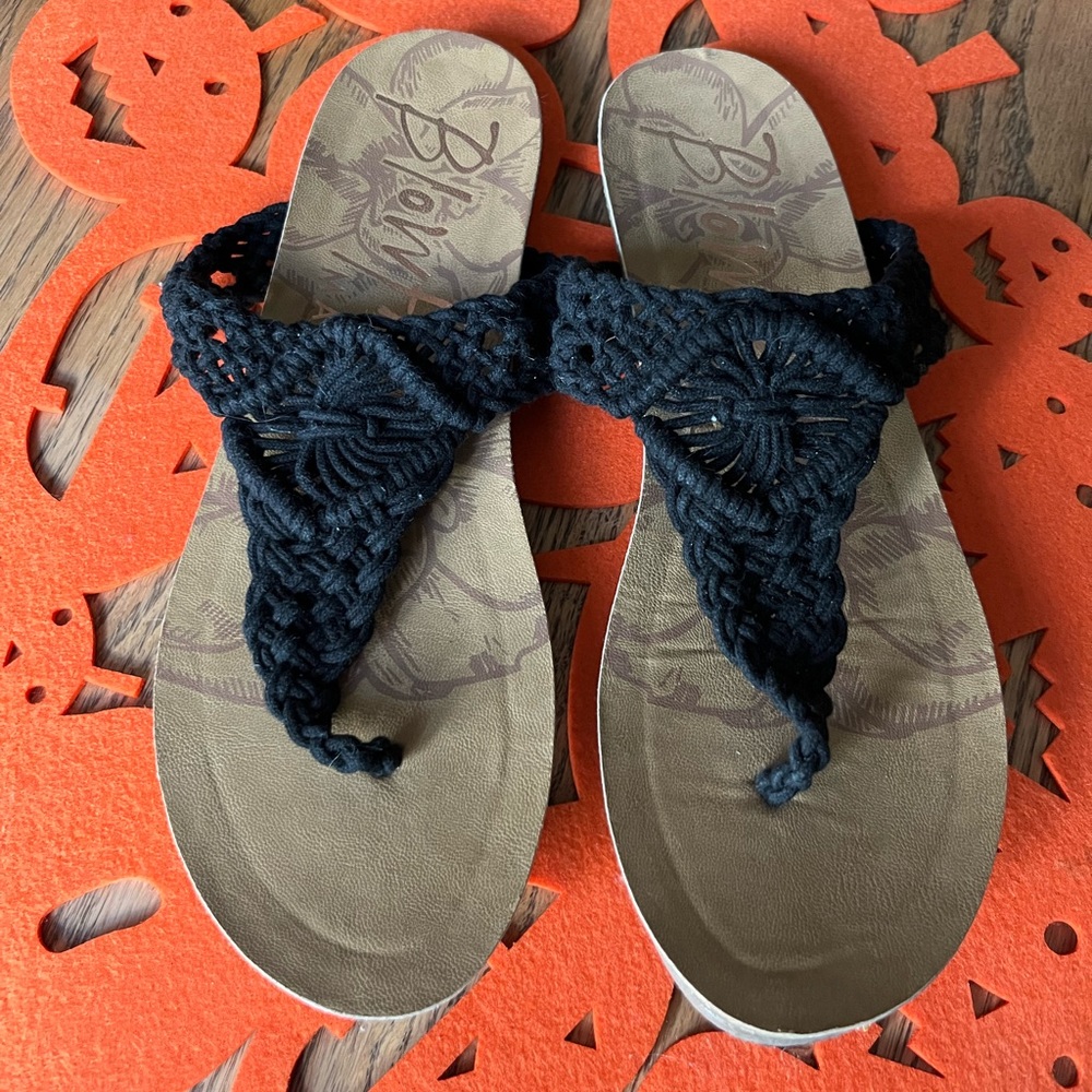 Blowfish crochet sandals